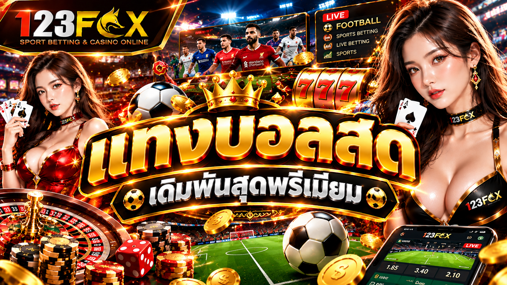 แทงบอลสด เล่นคุ้มบน 123FOX ระบบอัจฉริยะ 2026